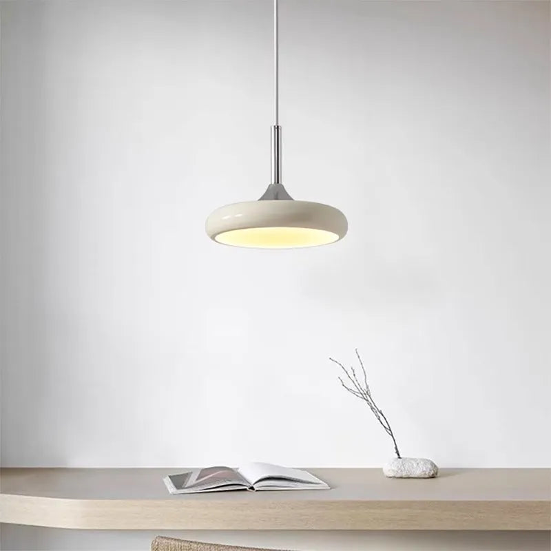 Suspension LED moderne minimaliste en forme de disque blanc