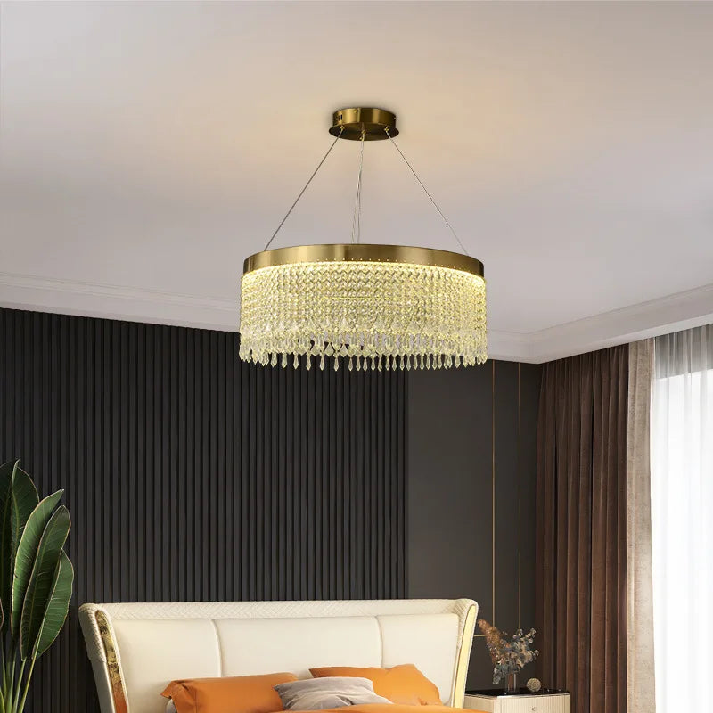 lustre en cristal led design moderne pour décoration intérieure - vue 3 sur 11