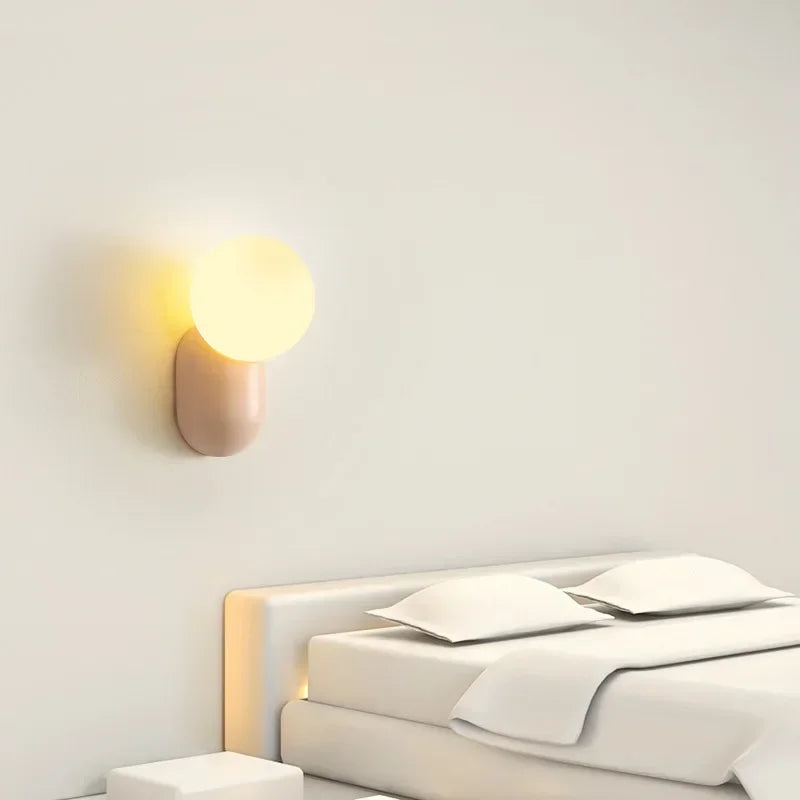 LED Applique murale nordique vent crème applique murale pour salon chambre lampe de chevet maison minimaliste allée décor luminaire