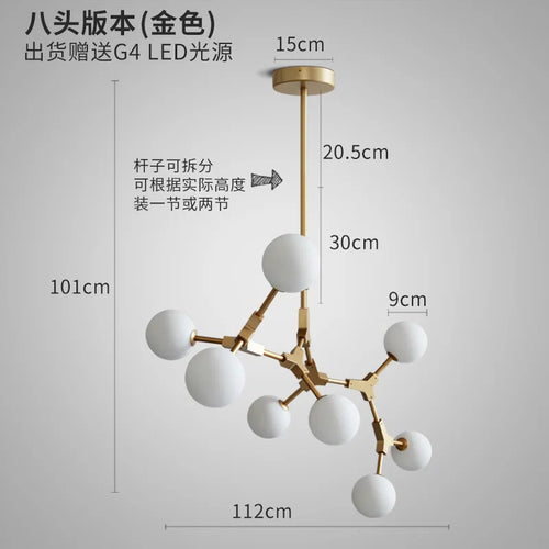 lustre moderne nordique pour décoration intérieure élégante - vue 19 sur 18