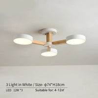 Plafonnier Led en bois au design moderne
