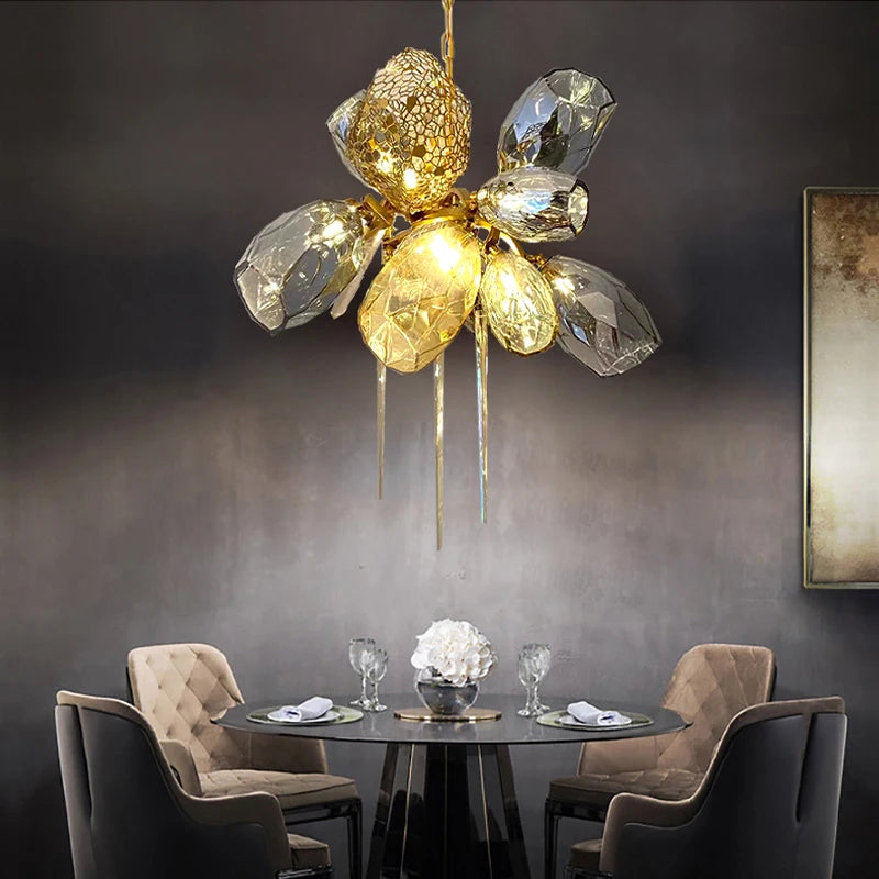 Lustre en verre post-modernes led de luxe