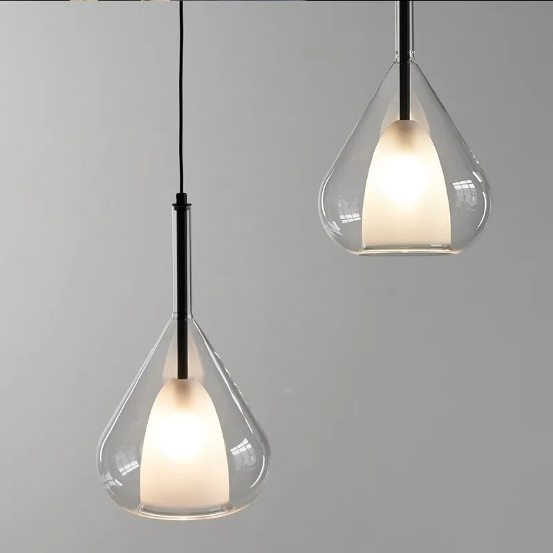 lustre design italien moderne minimaliste en verre