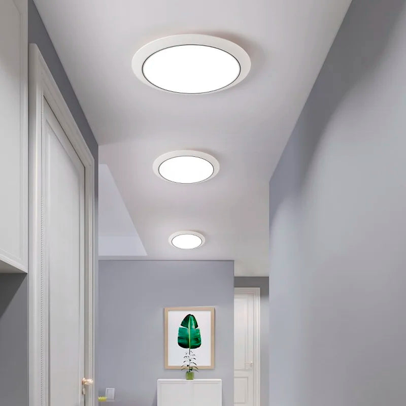 lustre led minimaliste ultra-mince circulaire trois-preuve