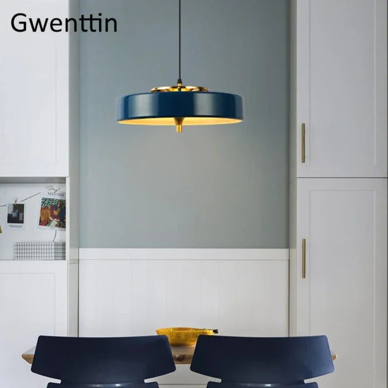 suspension ronde nordique luminaires led pour décoration moderne - vue 3 sur 9