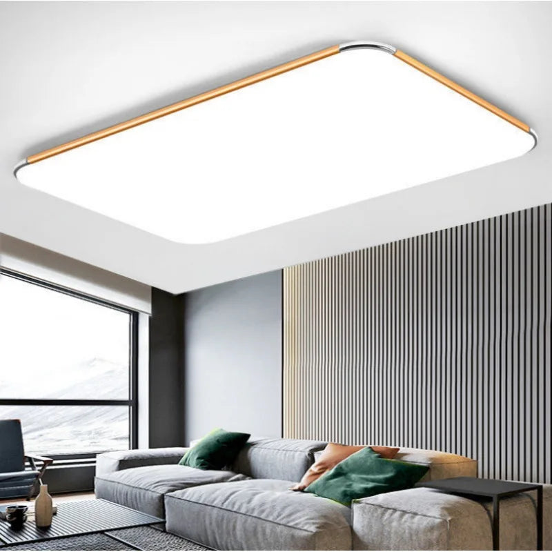 Modern Living Room Light 2024 Ultra Thin LED Ceiling Light Remote Control Dimming Restaurant Bedroom Balcony Panel Light - vue 3 sur 24