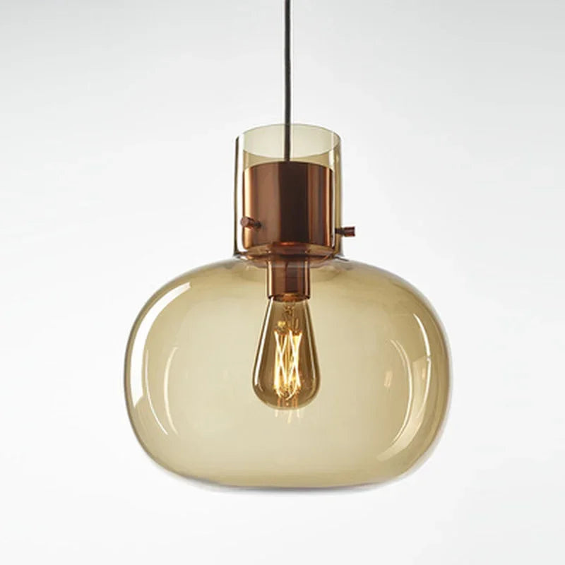 suspension en verre fumé pour décoration moderne et élégante