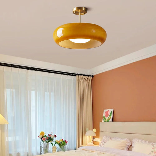 plafonnier moderne nordique en verre led iwhd - vue 3 sur 20