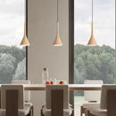 suspension moderne en métal effet bois design réglable