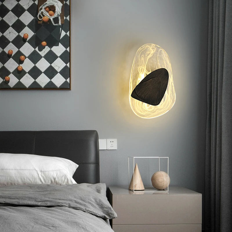 applique murale led au design artistique et créatif forme irrégulière
