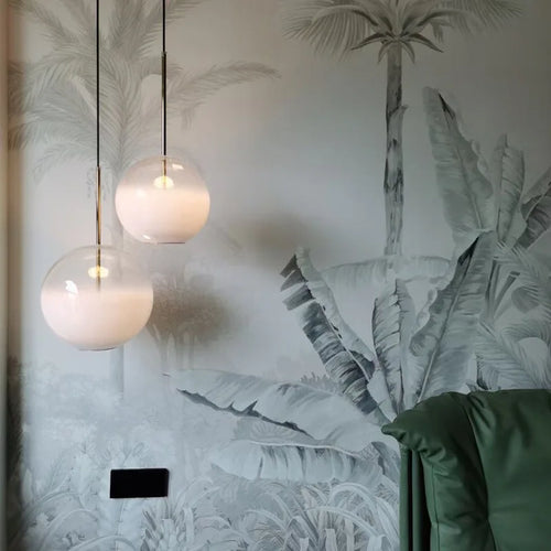 suspension en verre pour îlot de cuisine design élégant et moderne - vue 3 sur 9