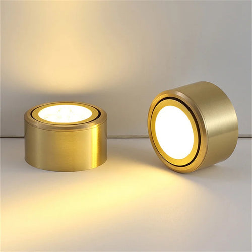 downlight led en cuivre spots réglables cob pour décor maison - vue 2 sur 8