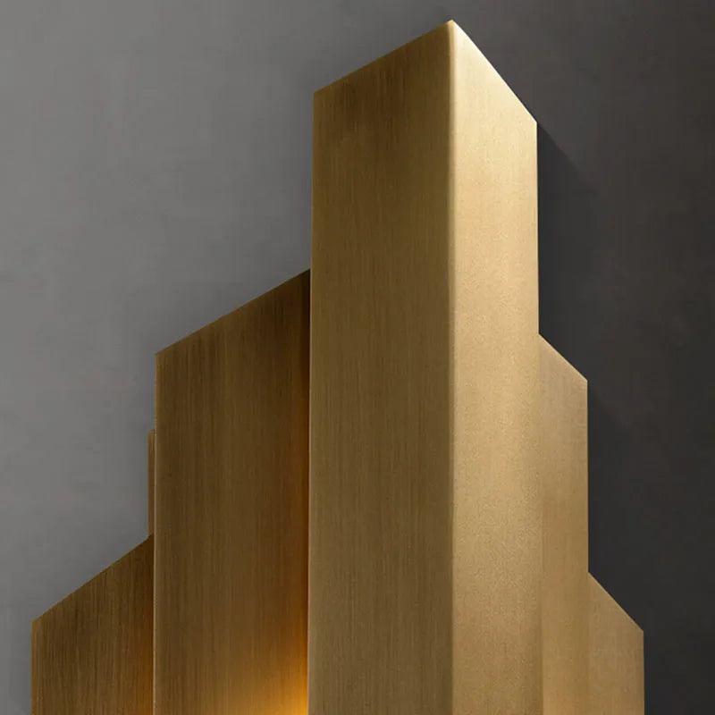 applique murale moderne en acier inoxydable doré pour intérieur - vue 6 sur 7