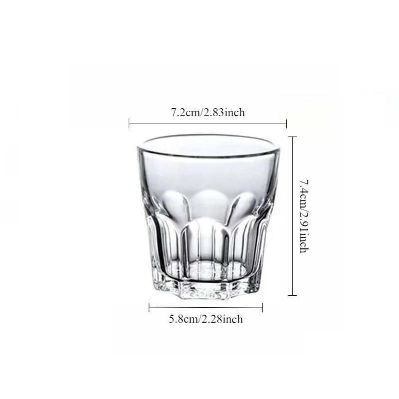 Verres épais style vintage polyvalents whisky vin bière