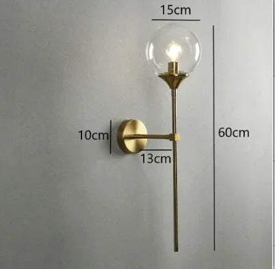 applique murale moderne en verre et chrome doré pour décoration intérieure - vue 8 sur 15