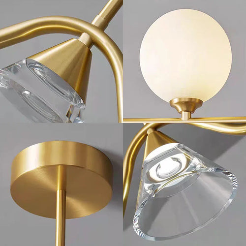 lampe suspendue moderne en verre pour décoration intérieure - vue 6 sur 8