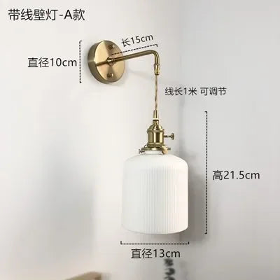 lustre en céramique rétro japonais minimaliste pour décoration intérieure