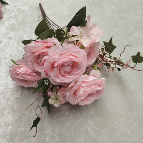 bouquet de roses en soie pour décoration de mariage et jardin - vue 8 sur 15