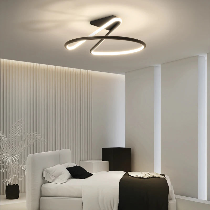 Plafonnier simple chambre moderne atmosphère duplex villa hall lampes nordiques minimaliste salon lampe chambre plafonniers