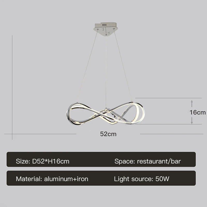 suspension design moderne avec télécommande et courbes élégantes - vue 12 sur 12