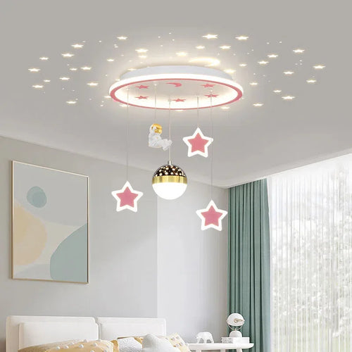 lustre étoile créatif lumineux pour chambre d'enfants - vue 22 sur 21