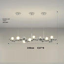 suspension design art déco en or chromé pour éclairage moderne