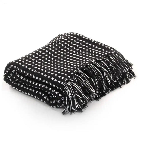 Plaid coton chevrons doux confortable pour salon chambre