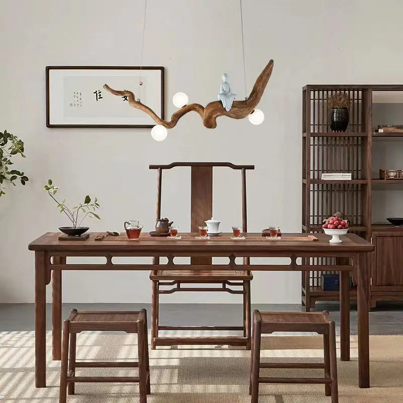suspension en résine zen style chinois pour décoration intérieure - vue 5 sur 7