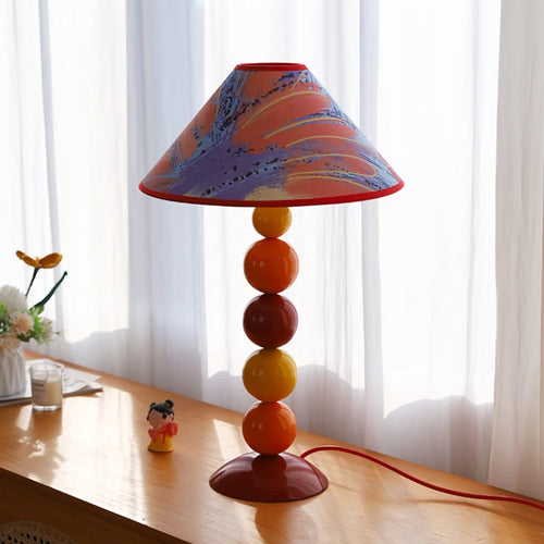 lampe de bureau vintage design nordique avec pierres colorées - vue 5 sur 8