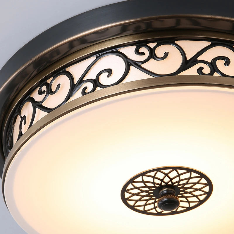 plafonniers led circulaires style rétro américain décoration moderne - vue 7 sur 8