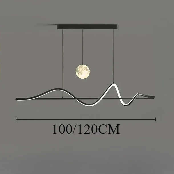 suspension linéaire moderne pour décoration intérieure nordique - vue 8 sur 8