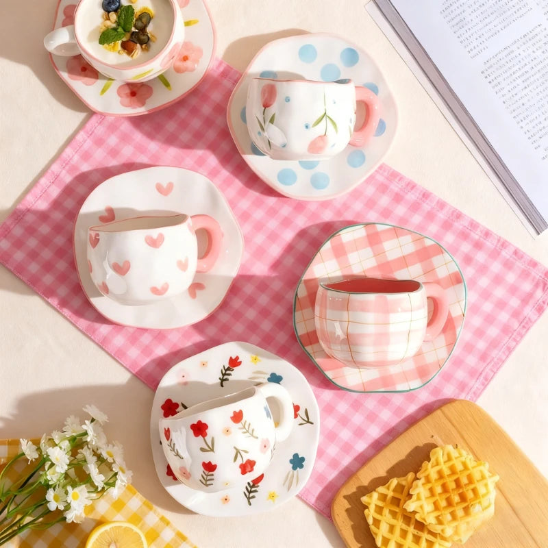 Mug céramique style coréen forme pincée artisanale - vue 5 sur 7