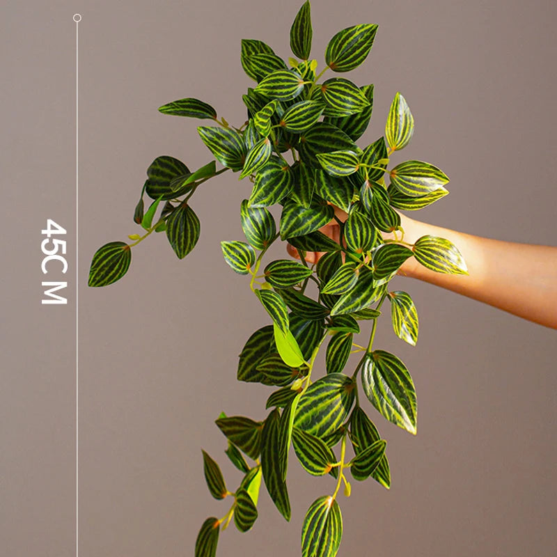 plantes artificielles suspendues en rotin pour décoration intérieure - vue 12 sur 12