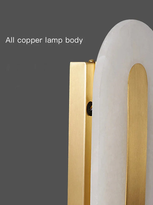 applique murale en marbre éclairage led décoratif pour intérieur moderne - vue 7 sur 12