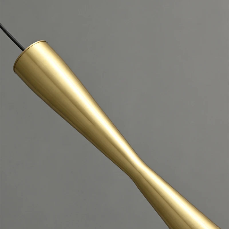 suspension LED design moderne cordon cuivre réglable 3 modifiables - vue 5 sur 8