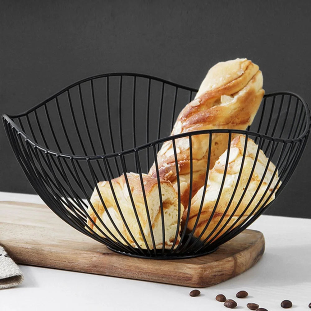 corbeille à fruits en métal pour rangement et décorations variées - vue 3 sur 13