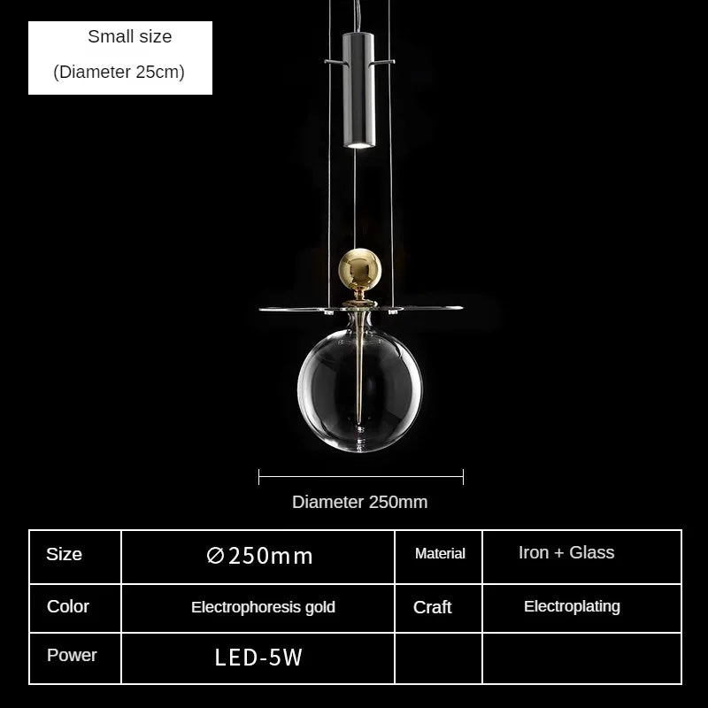 lustre en verre design post-moderne pour décoration intérieure - vue 8 sur 8