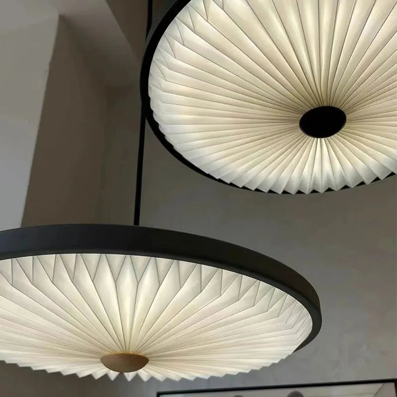 lustre moderne rond avec barre led plissée de haute qualité - vue 5 sur 7