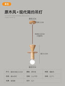 suspension moderne en rondins style japonais pour intérieur élégant