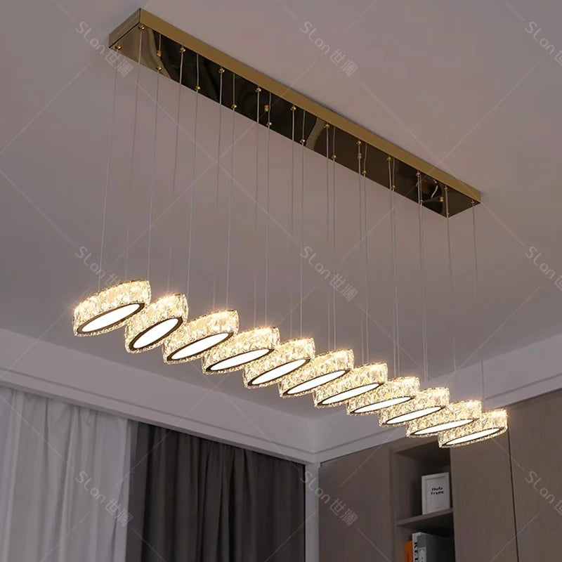 Lustre de décoration de maison moderne lustre de salle à manger luminaires d'intérieur éclairage de plafond éclairage fantaisie LED cristal