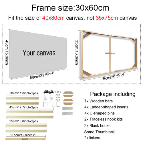 cadre mural en bois pour toiles et peintures décoratives - vue 26 sur 30