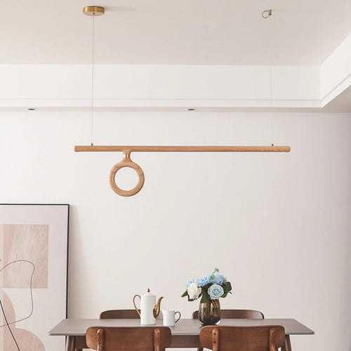 lustre en bois nordique style japonais pour éclairage intérieur - vue 3 sur 11