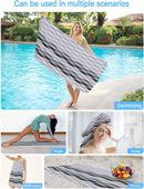 Serviette de plage motif vagues abstraites style marocain