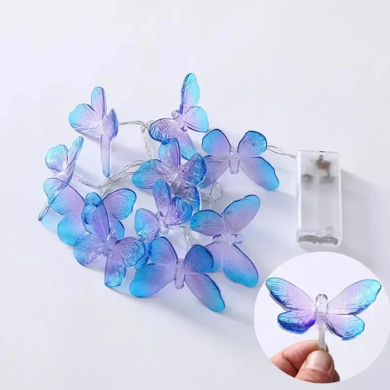 guirlande lumineuse led papillon pour fêtes et décorations intérieures