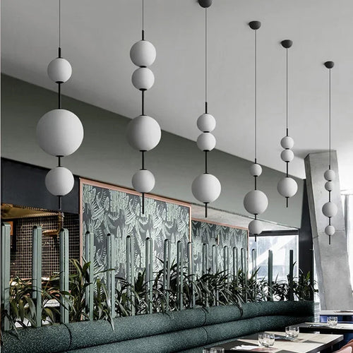 suspension moderne en verre pour décoration intérieure élégante - vue 4 sur 9