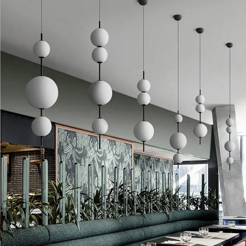 suspension moderne en verre pour décoration intérieure élégante - vue 3 sur 9