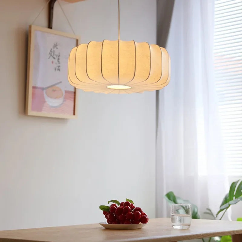 lustre créatif en soie pour éclairage de table rétro chinois - vue 3 sur 6