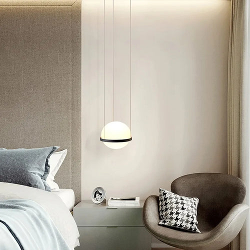suspension style industriel avec petite plante verte