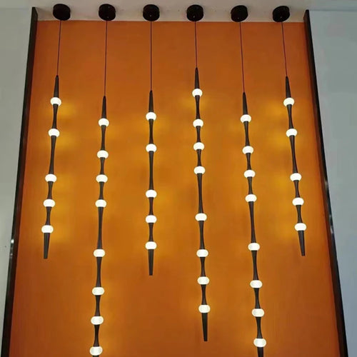 lustre led minimaliste en aluminium acrylique pour hôtel 3000k - vue 4 sur 8