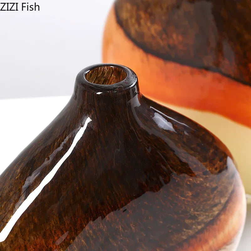 vase en verre dégradé pour fleurs décoration florale artistique - vue 9 sur 9